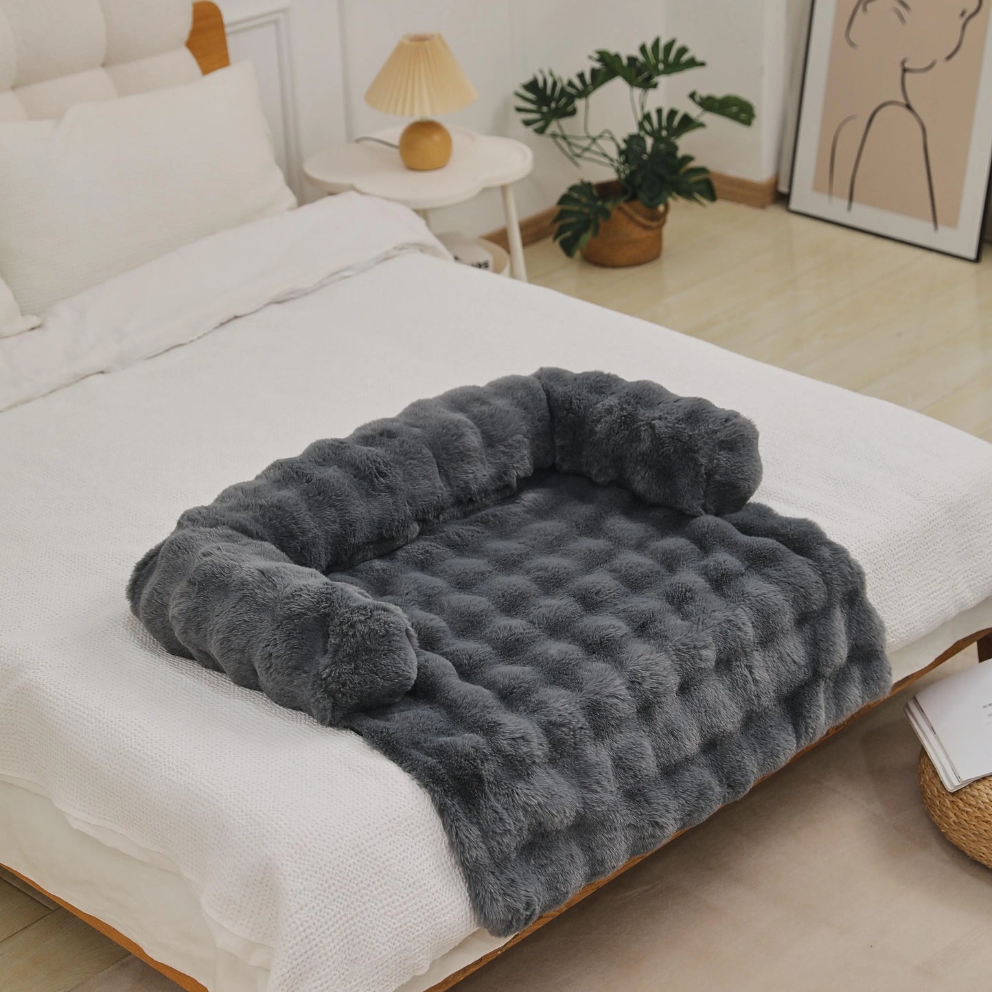 Fluffy Plush Pet Sofa Bed