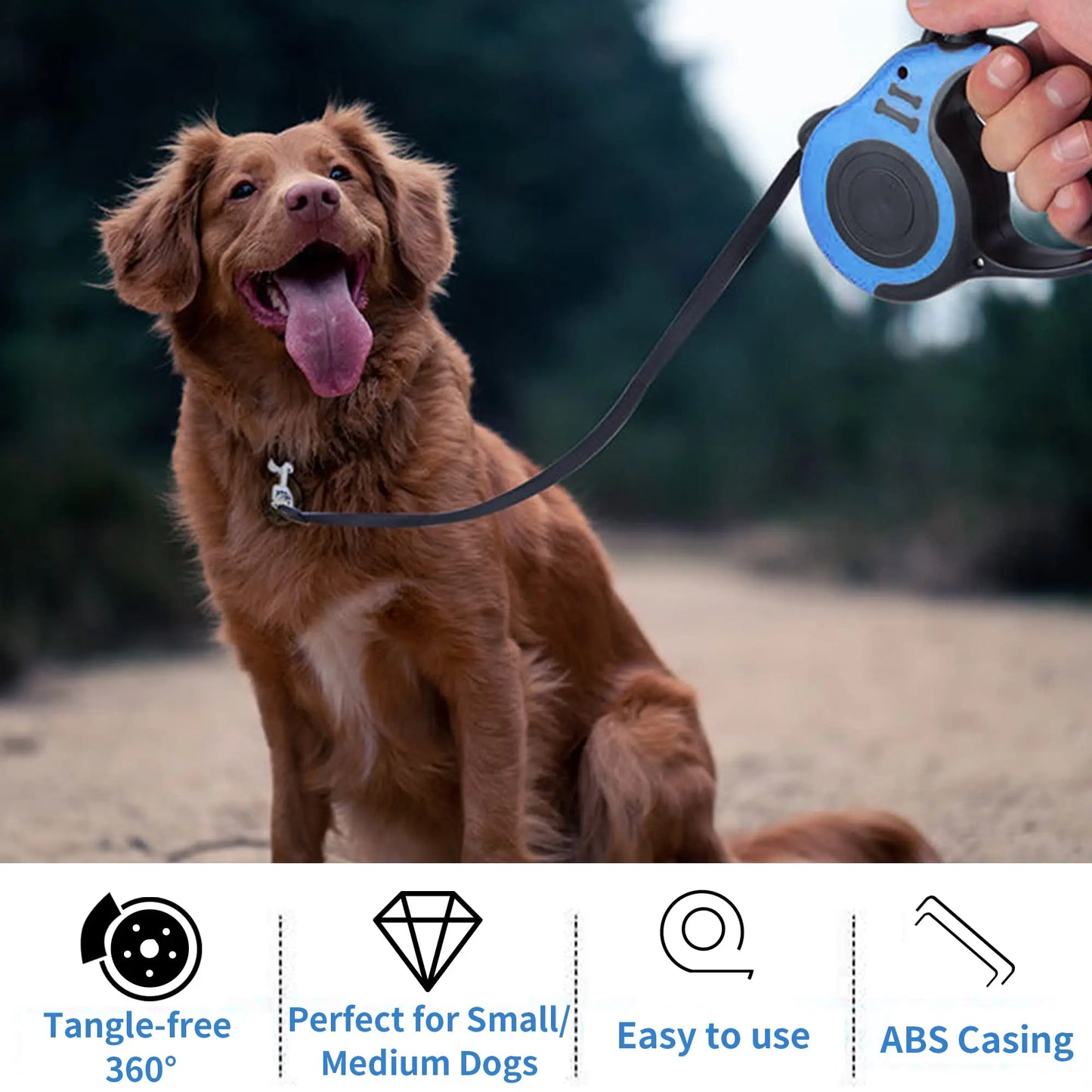 Tangle Free Retractable Dog Leash