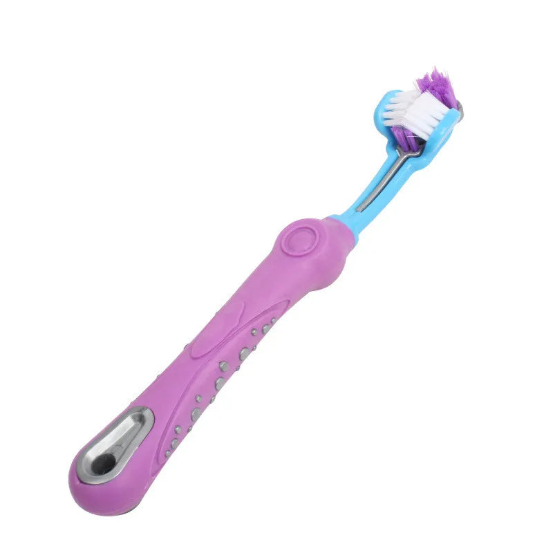 Three-Sided Pet Toothbrush