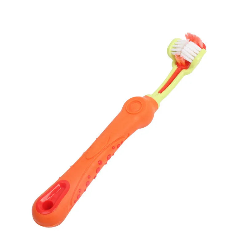 Three-Sided Pet Toothbrush