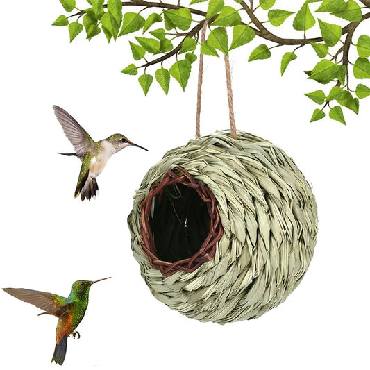 Hand-woven Bird House with Hanging Rope