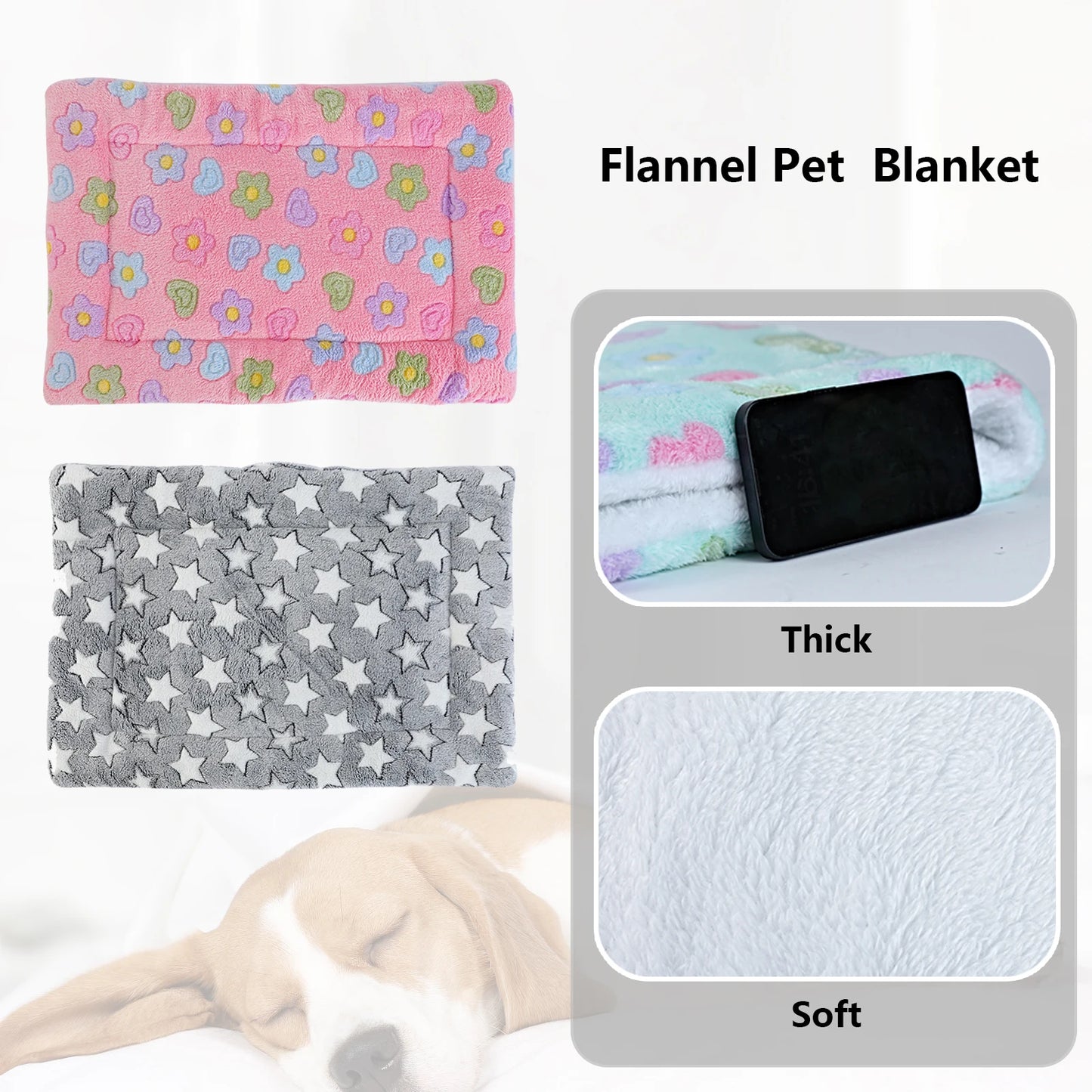 Thickened Flannel Bed Mat