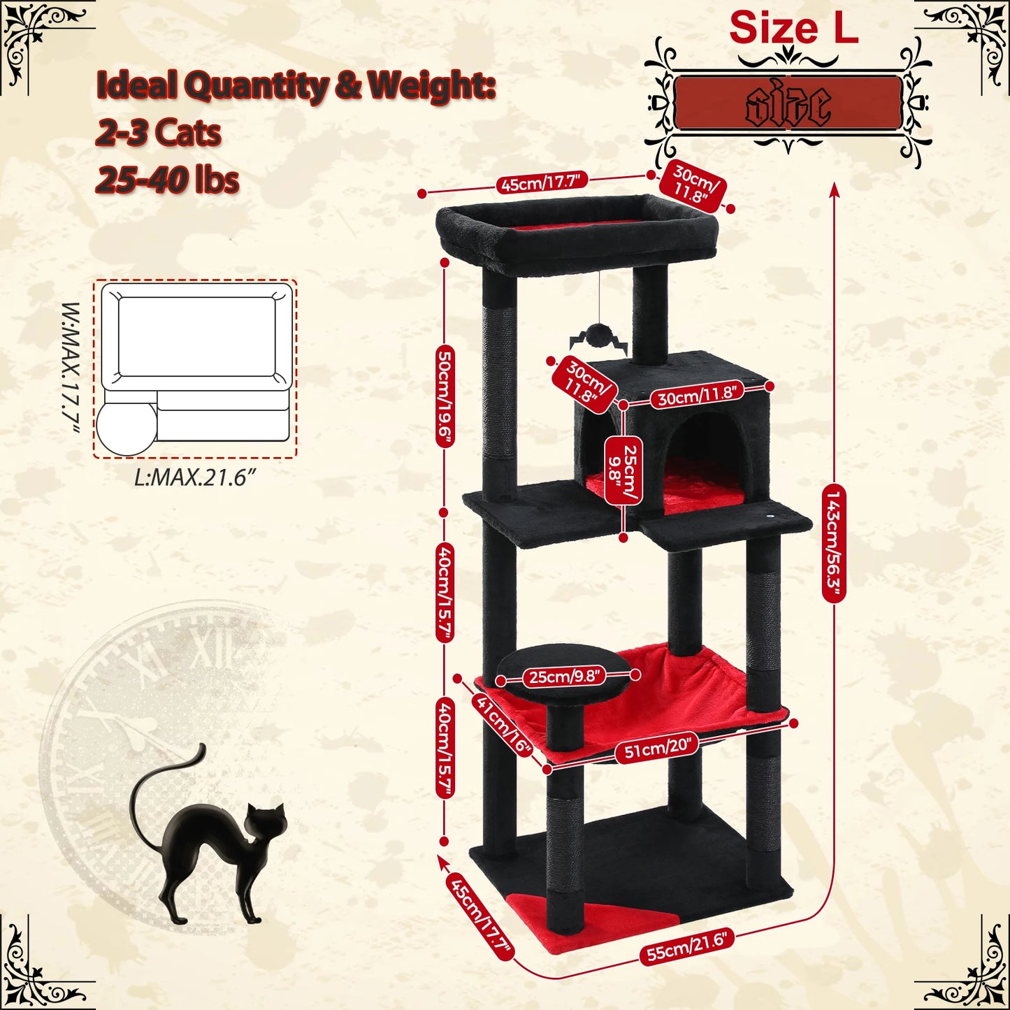 Multi-Level Cat Tree Tower with Condo