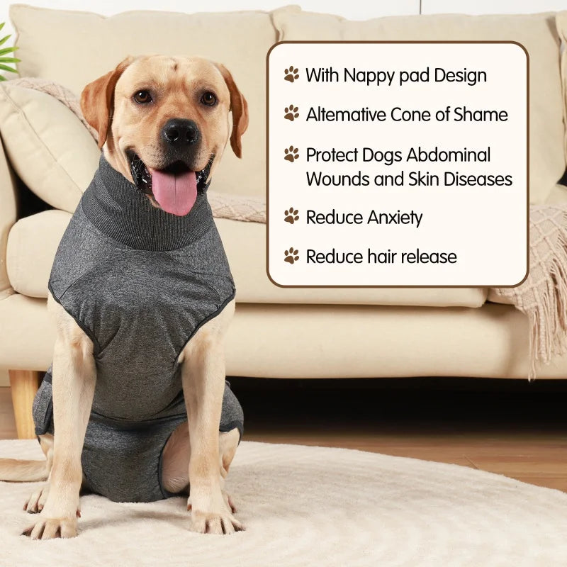 Washable Dog Surgery Shirt with Built in Diaper