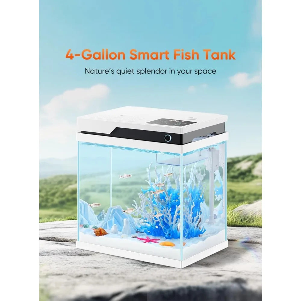 Fish Aquarium with Filter and Light