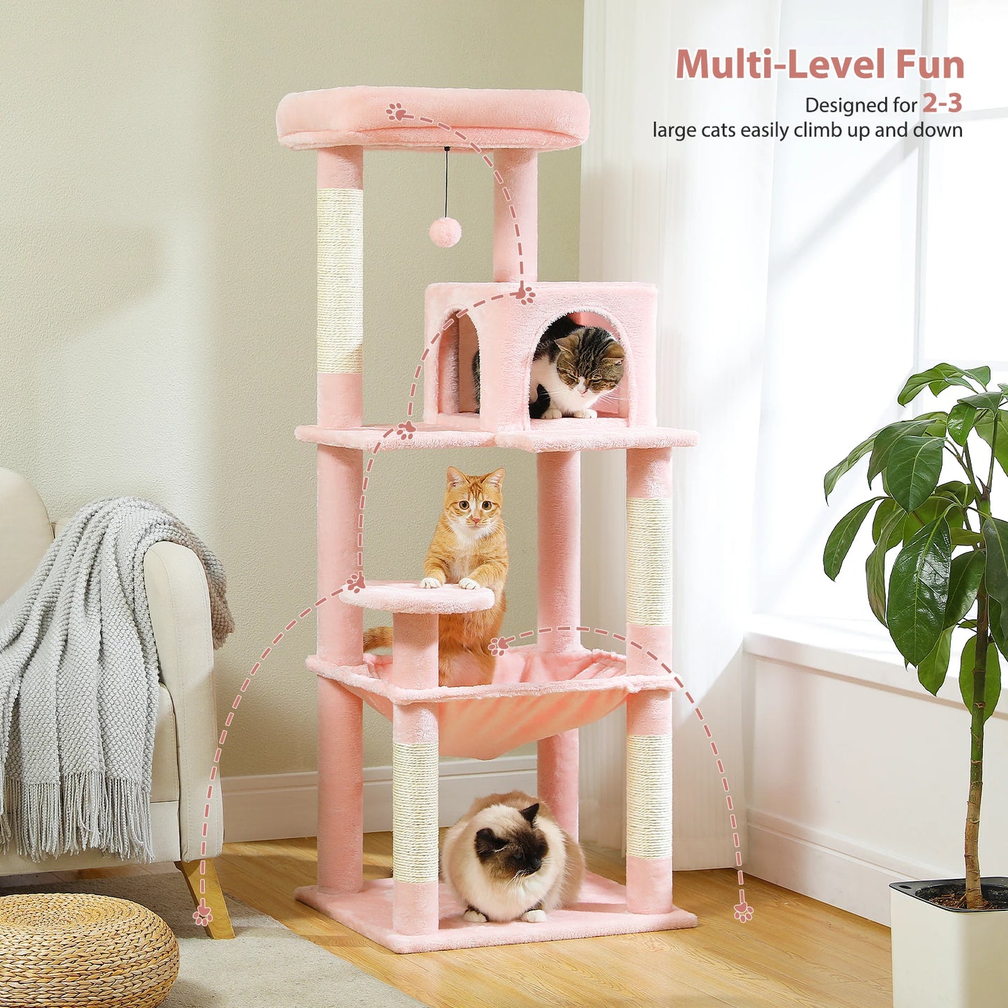 Multi-Level Cat Tree Tower with Condo