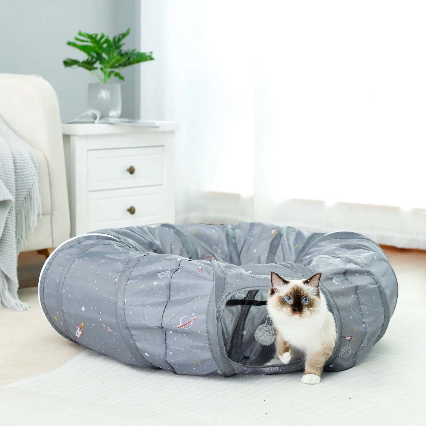 Foldable Crossing Tunnel Cat Toy