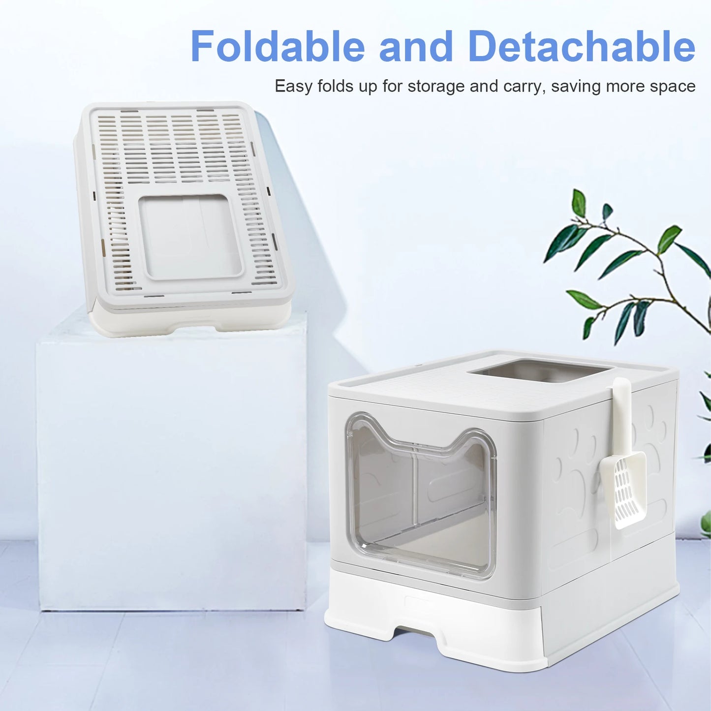 Large Space Foldable Cat Litter Box