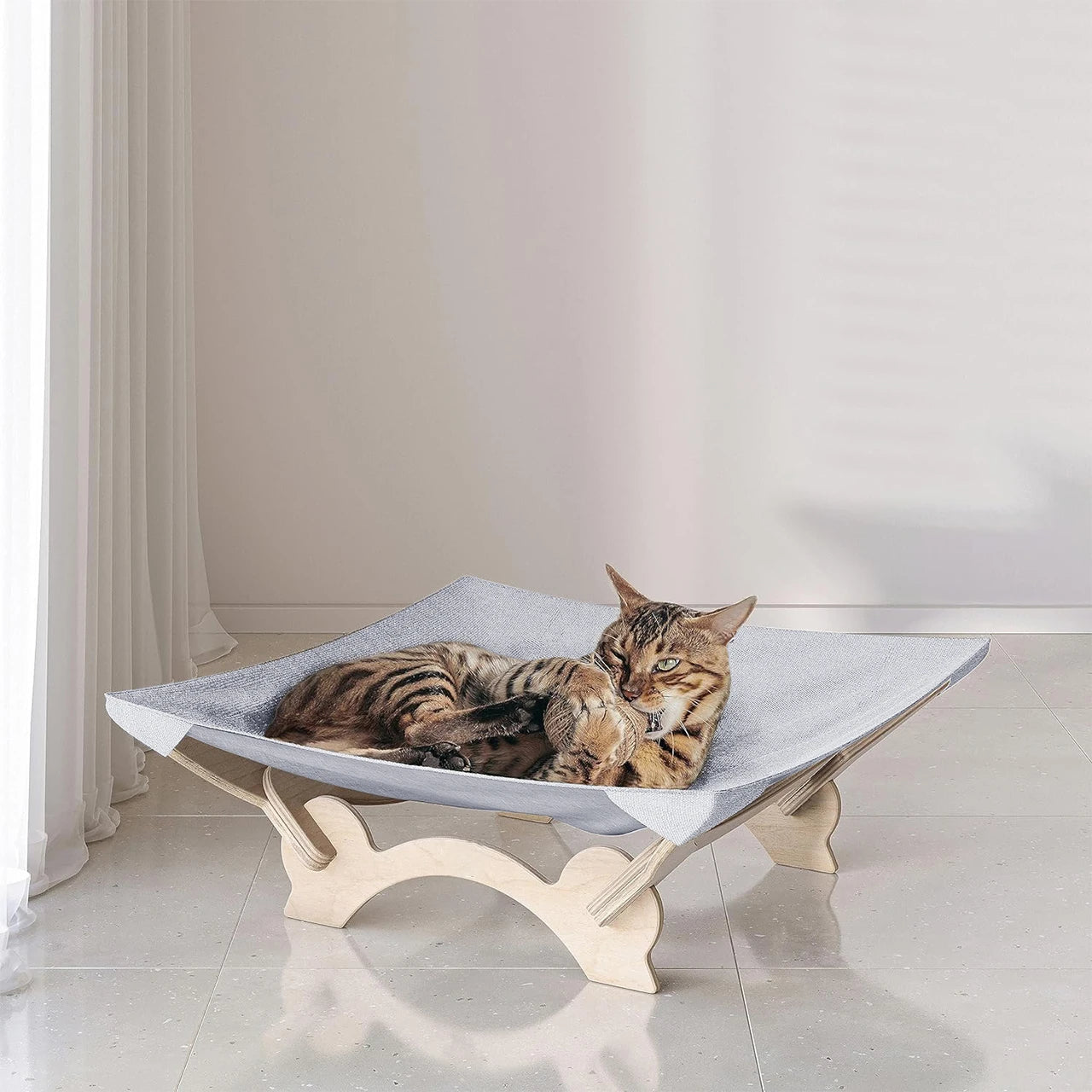 Wooden frame Cat Hammock Bed