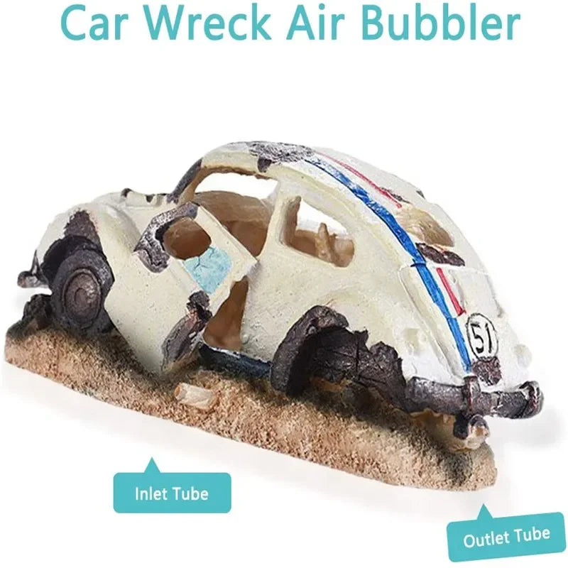 Wreck Car Aquarium Decoration