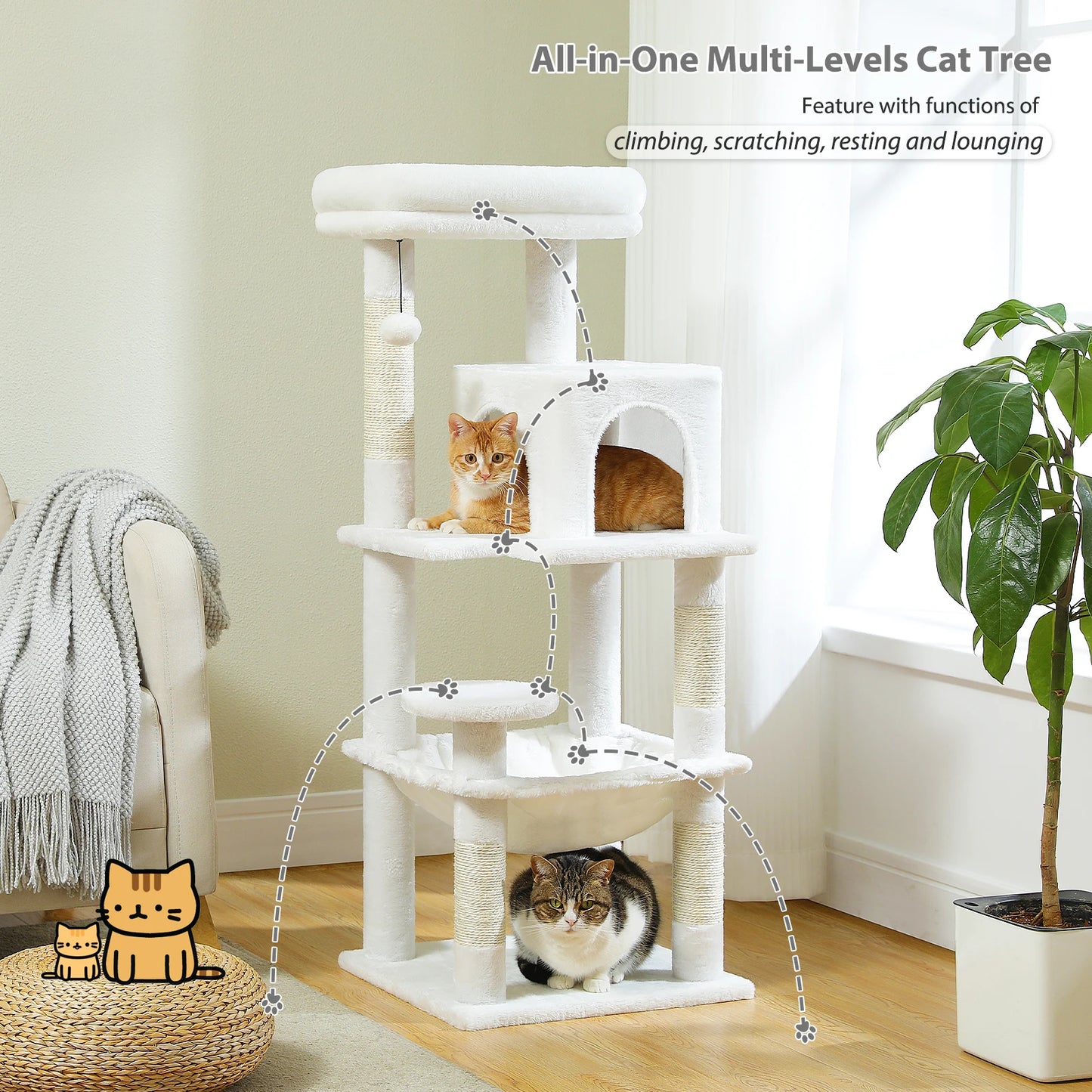 Multi-Level Cat Tree Tower with Condo