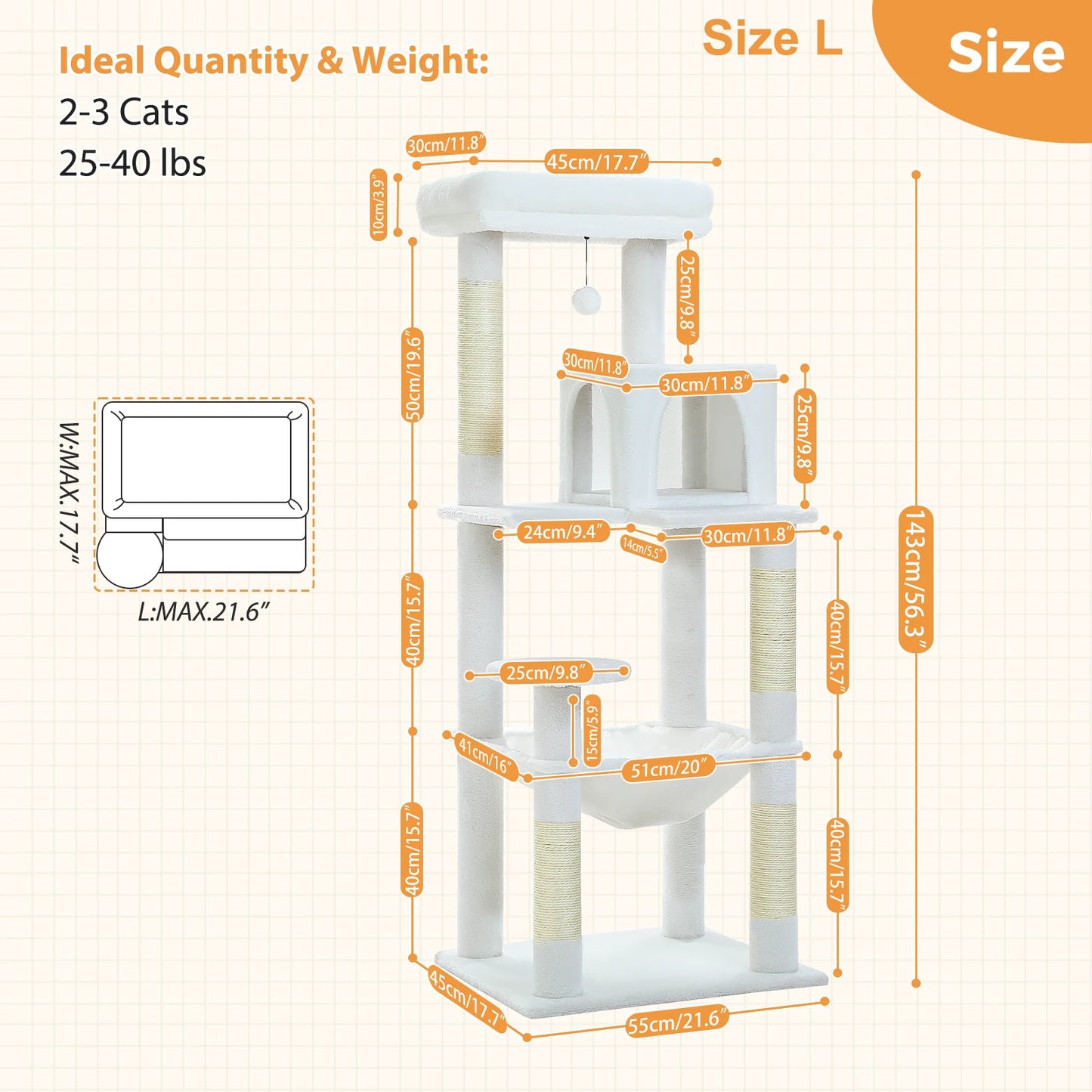 Multi-Level Cat Tree Tower with Condo