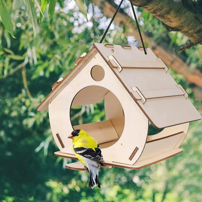 Wooden Hanging Birdhouse