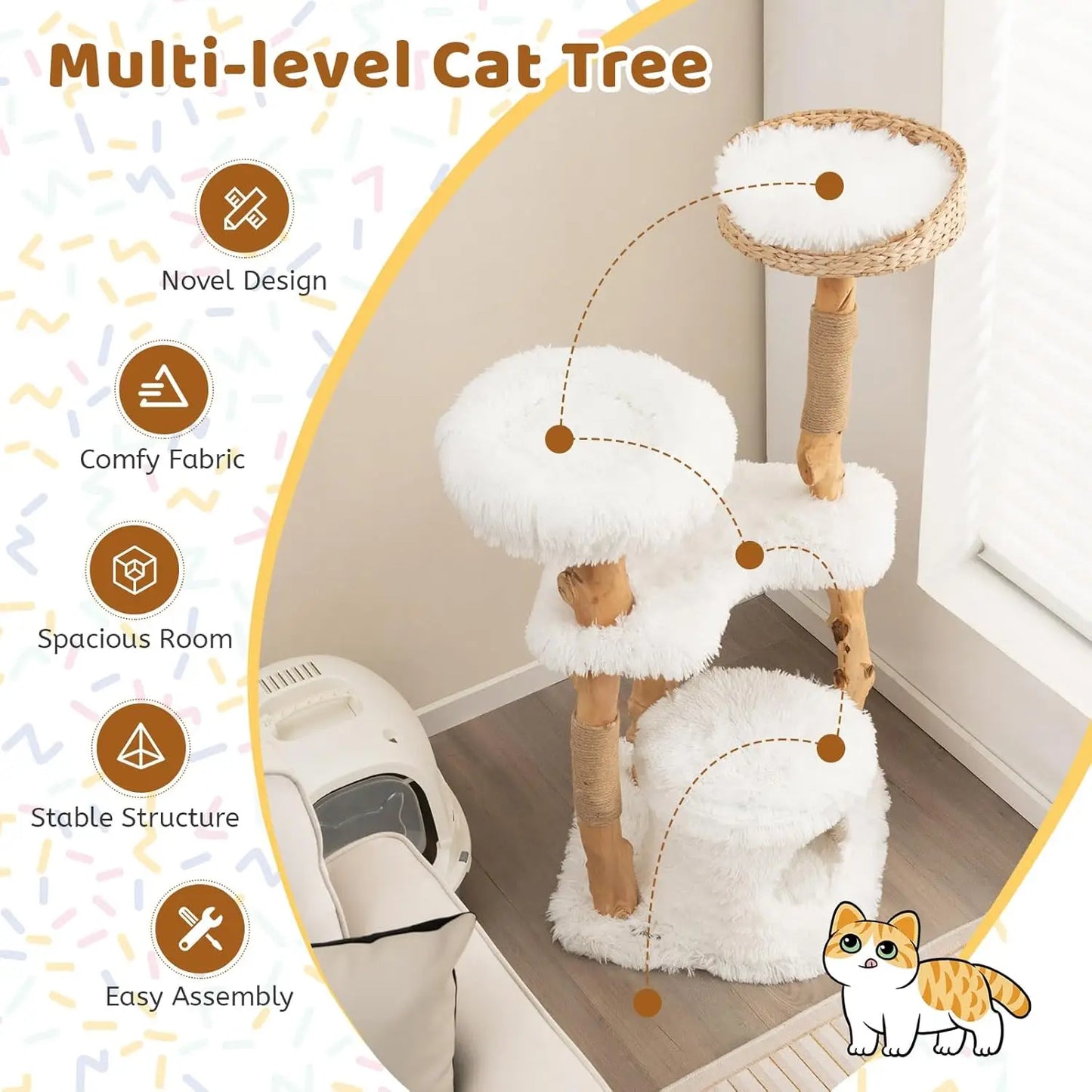 Modern Cat Tree for Indoor Cats