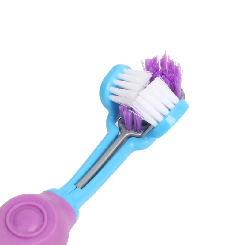 Three-Sided Pet Toothbrush