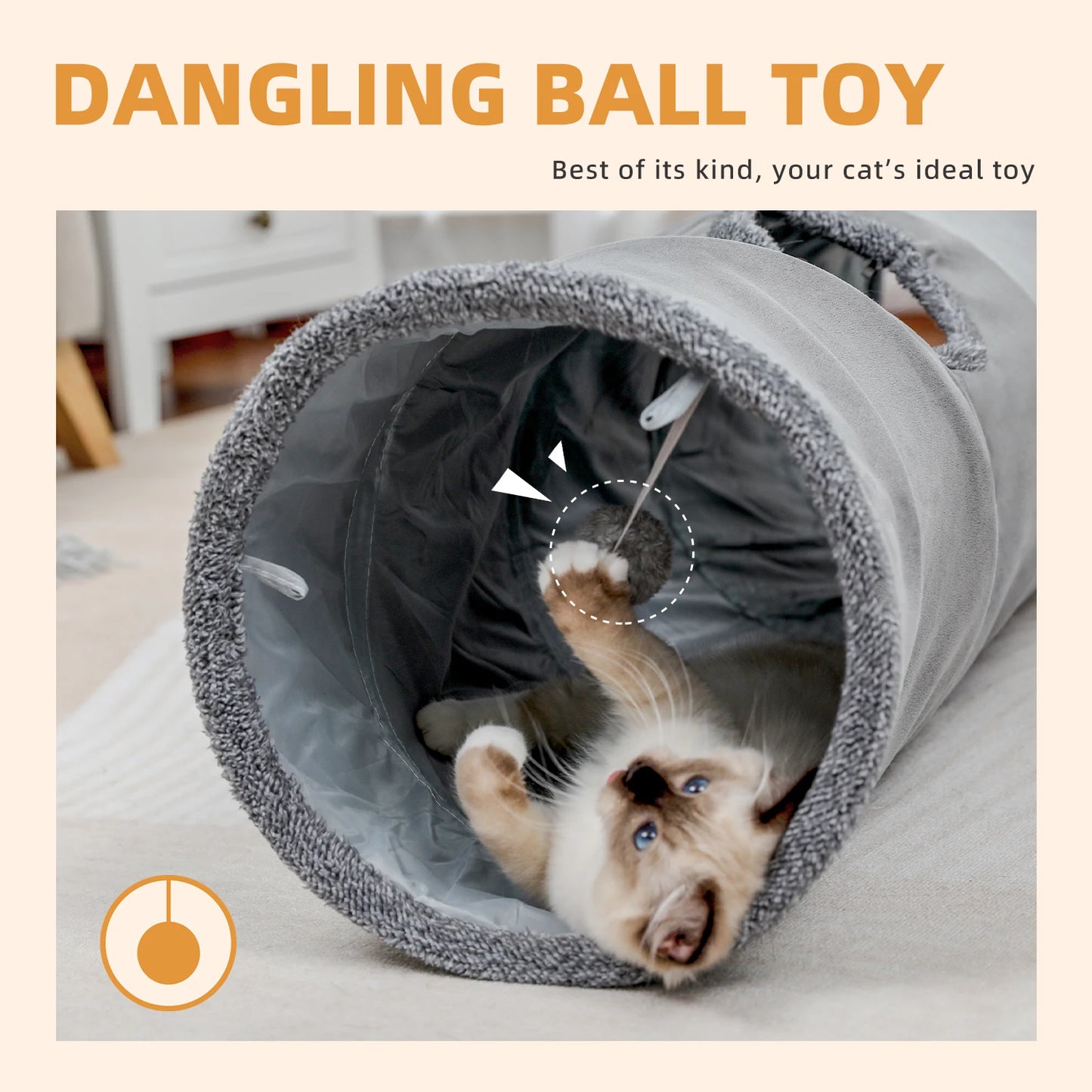 Foldable Crossing Tunnel Cat Toy