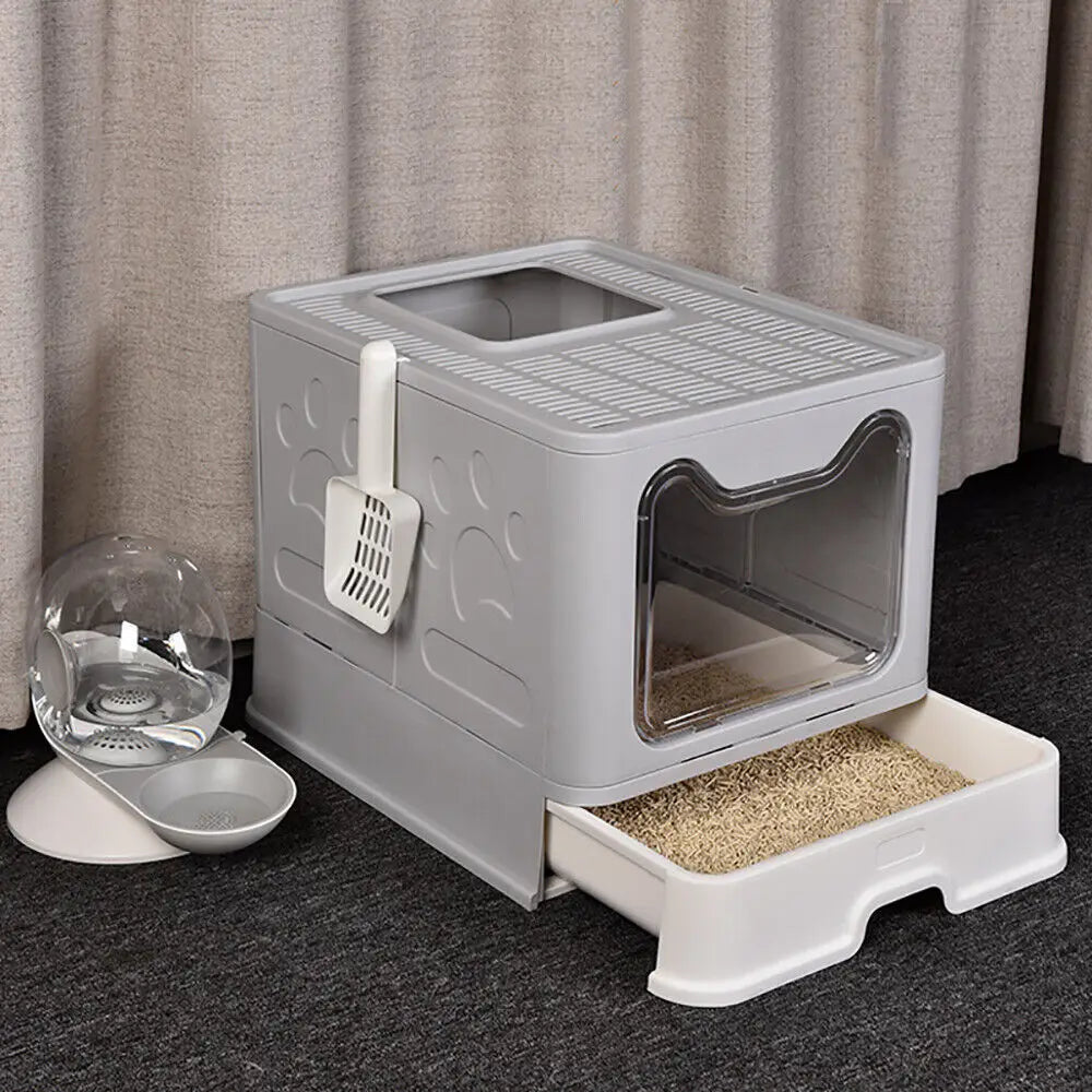 Large Space Foldable Cat Litter Box