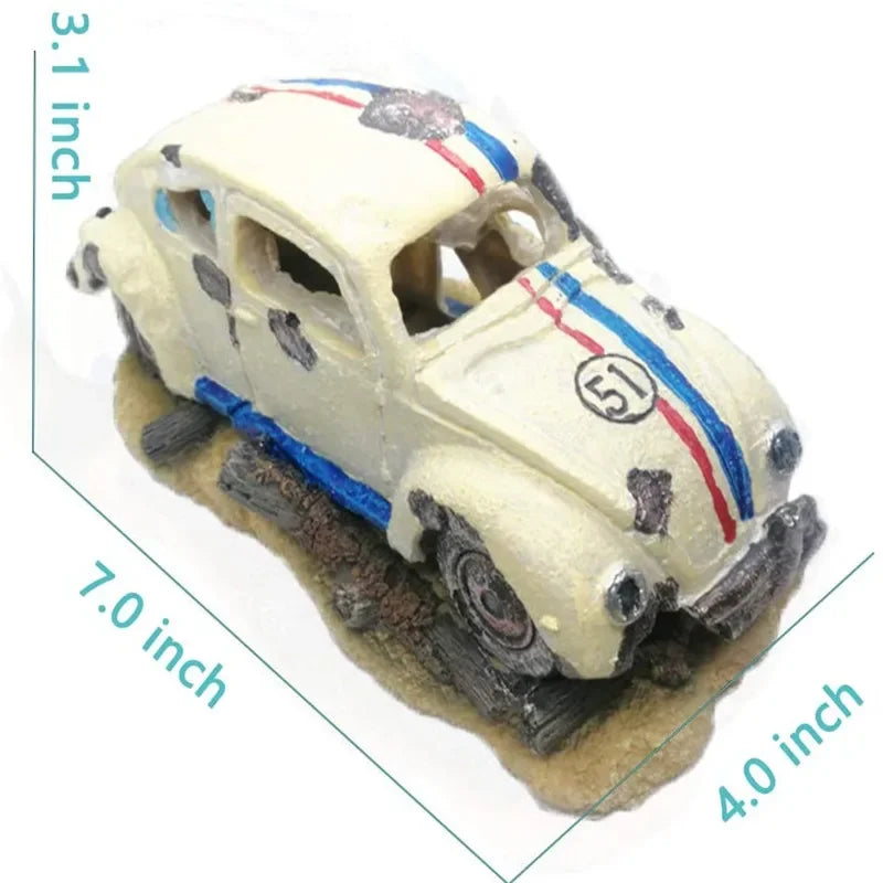 Wreck Car Aquarium Decoration