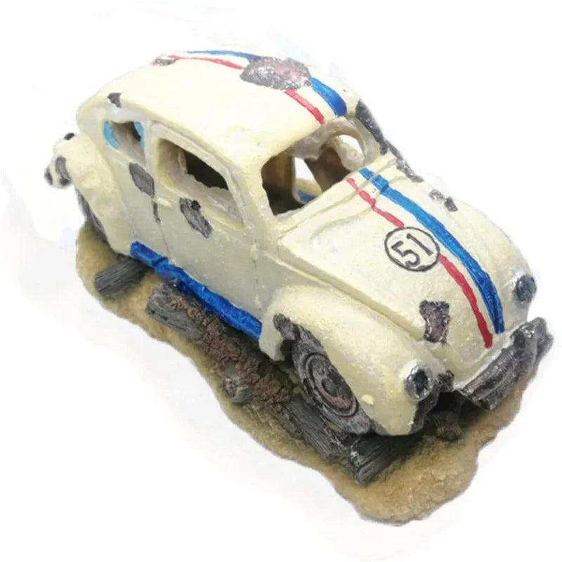 Wreck Car Aquarium Decoration