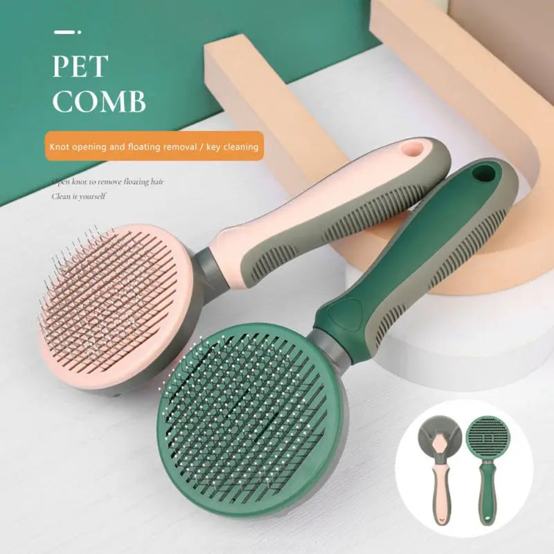 Rotating Pet Self-Cleaning Comb