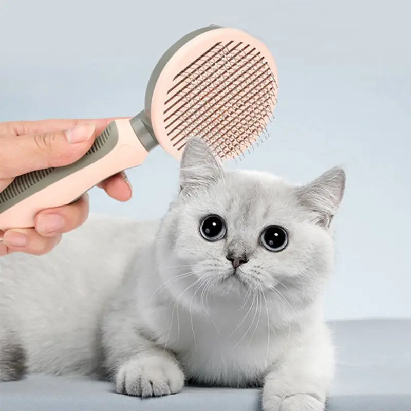 Rotating Pet Self-Cleaning Comb