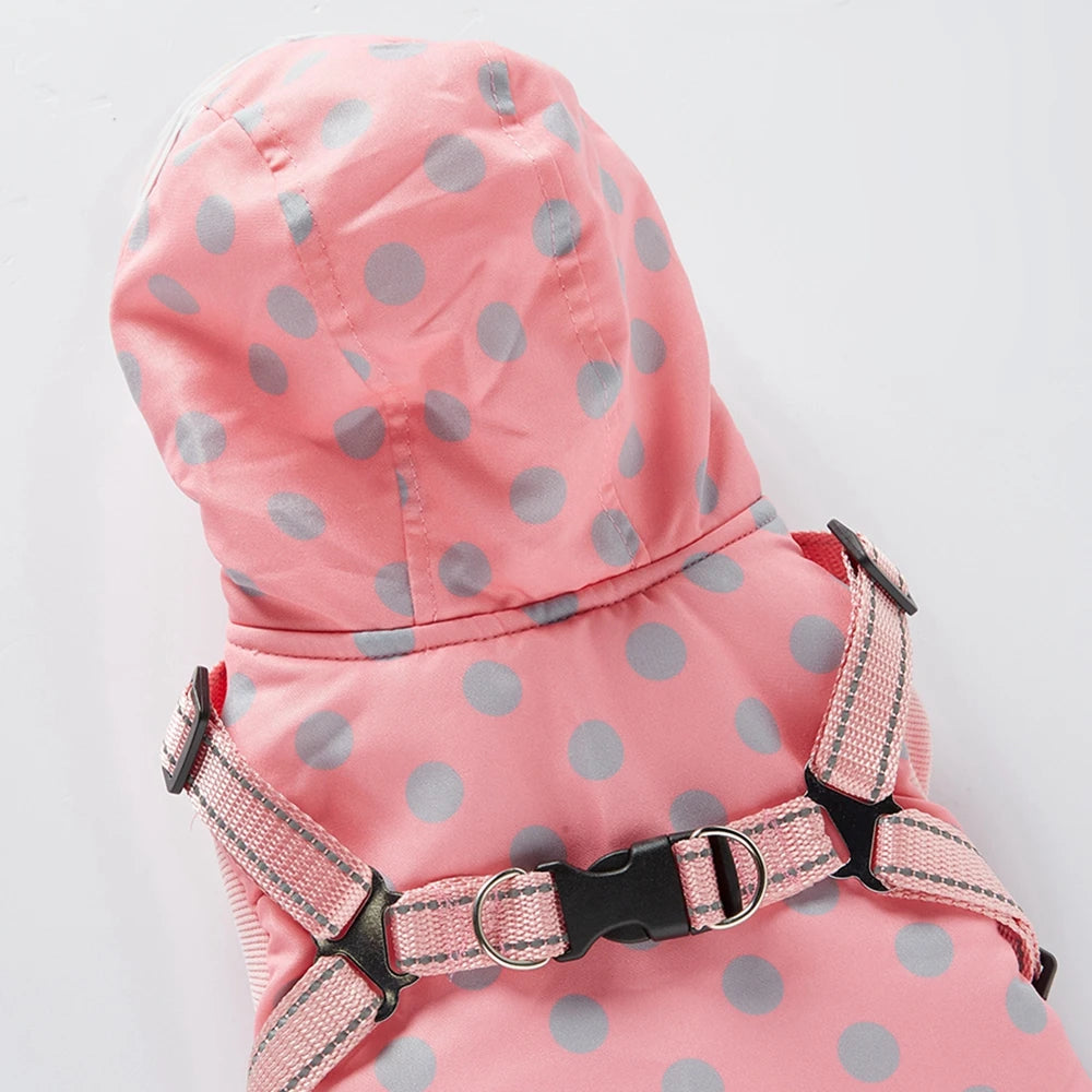 Winter Warm Dog Jacket with Harness