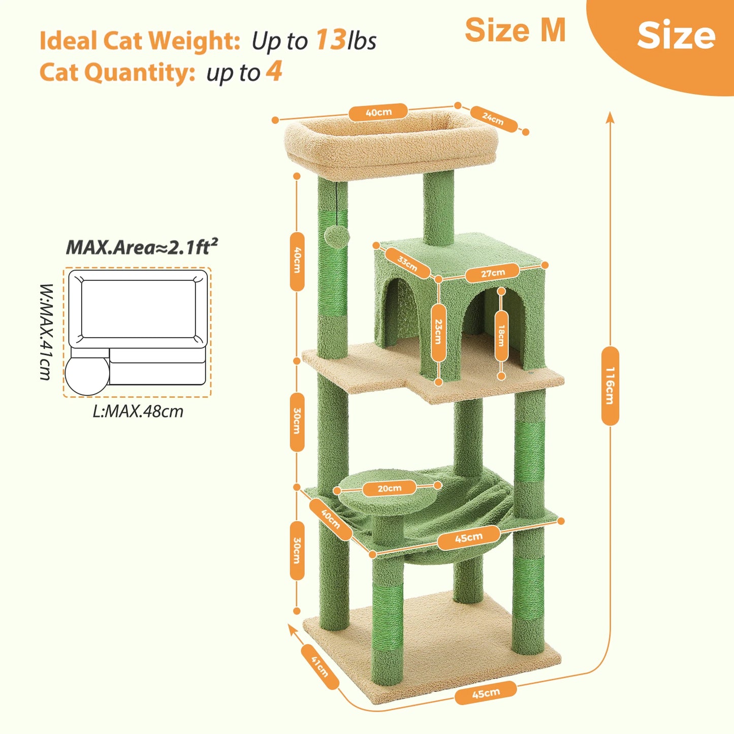 Multi-Level Cat Tree Tower with Condo