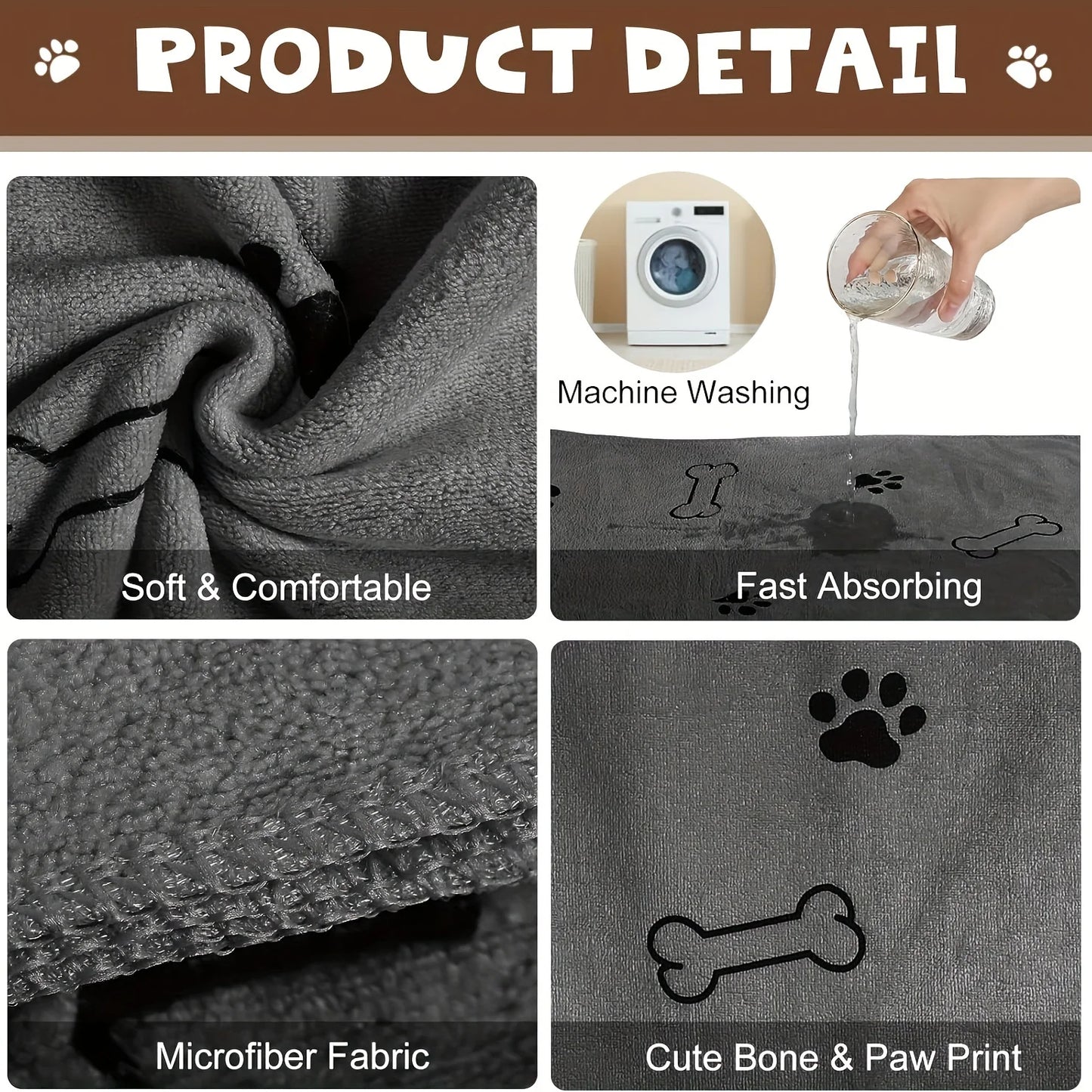 Pet Microfiber Quick-Drying Towel