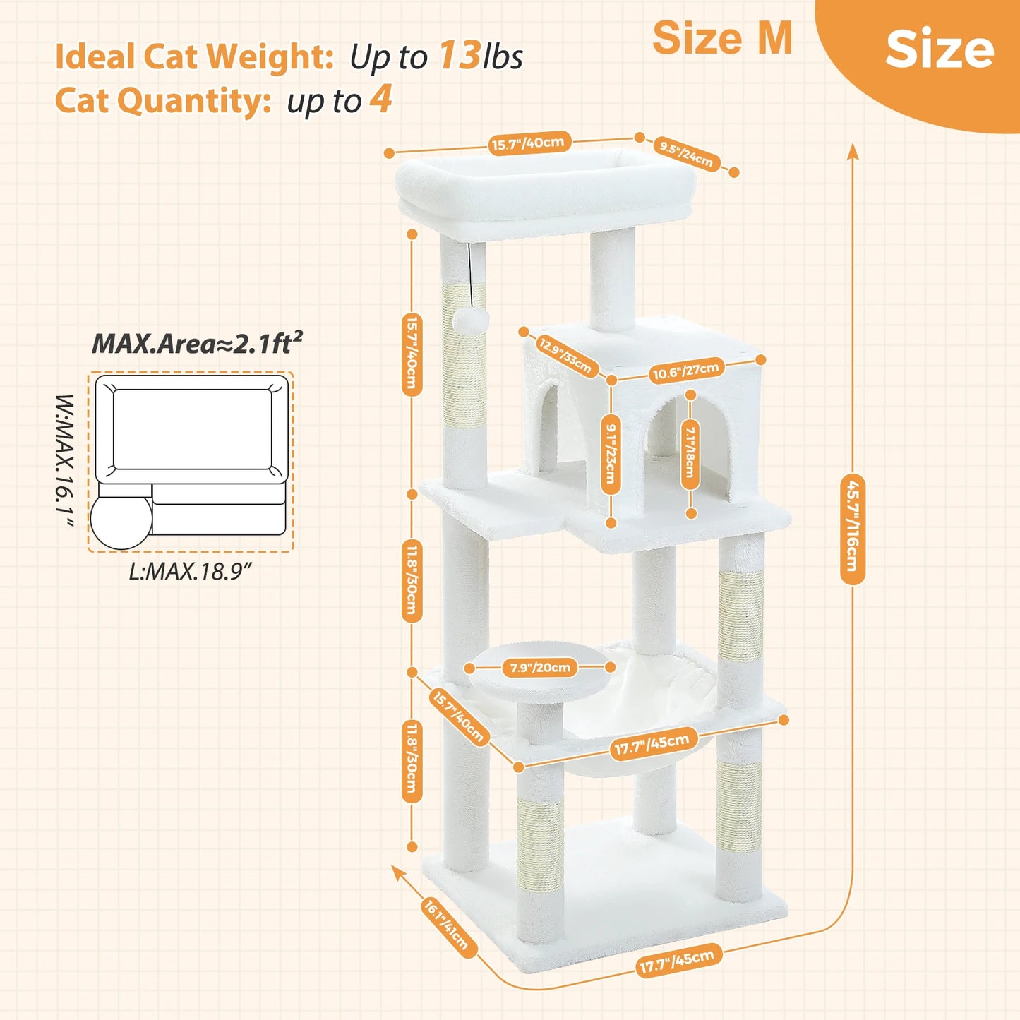 Multi-Level Cat Tree Tower with Condo