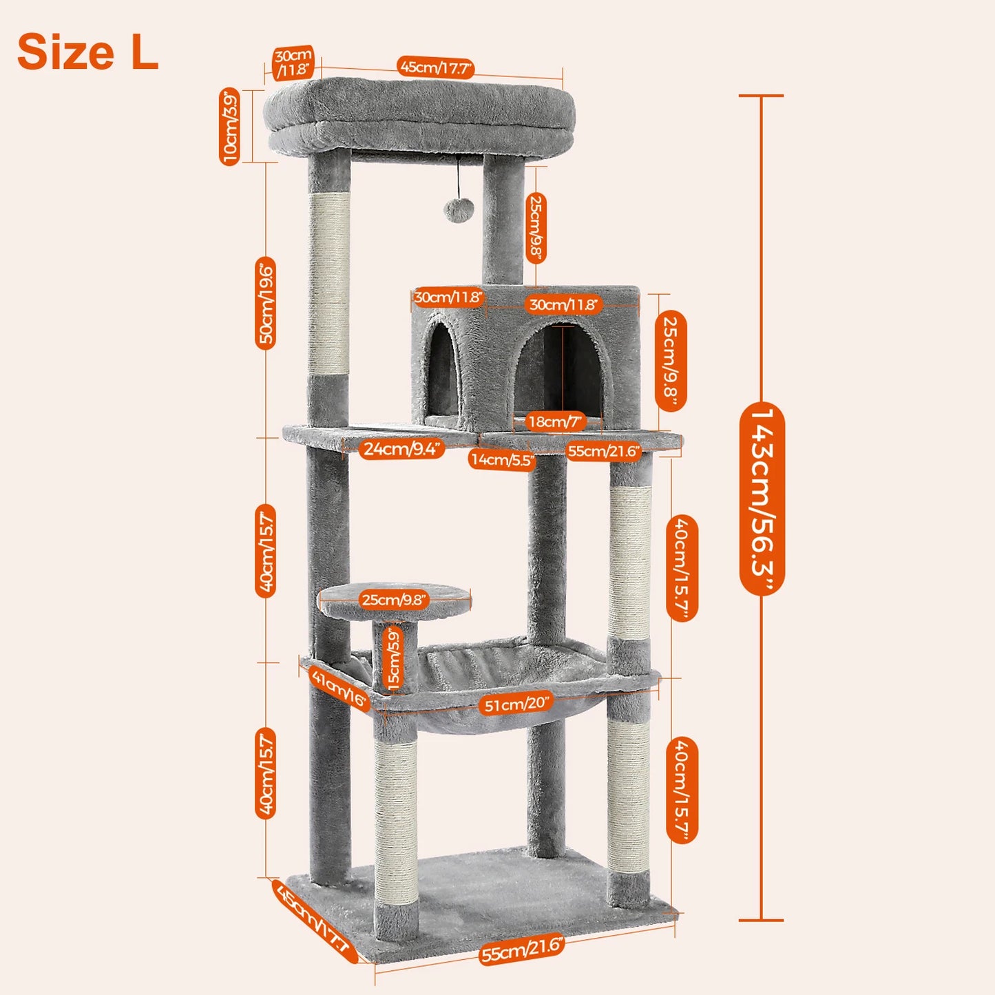 Multi-Level Cat Tree Tower with Condo