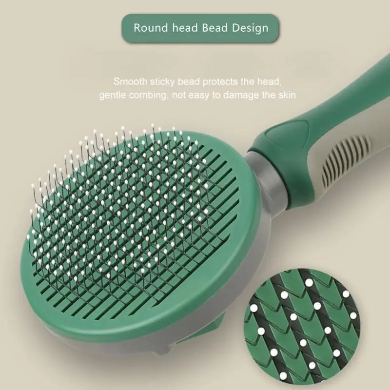 Rotating Pet Self-Cleaning Comb