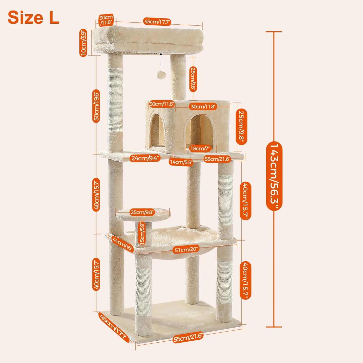 Multi-Level Cat Tree Tower with Condo