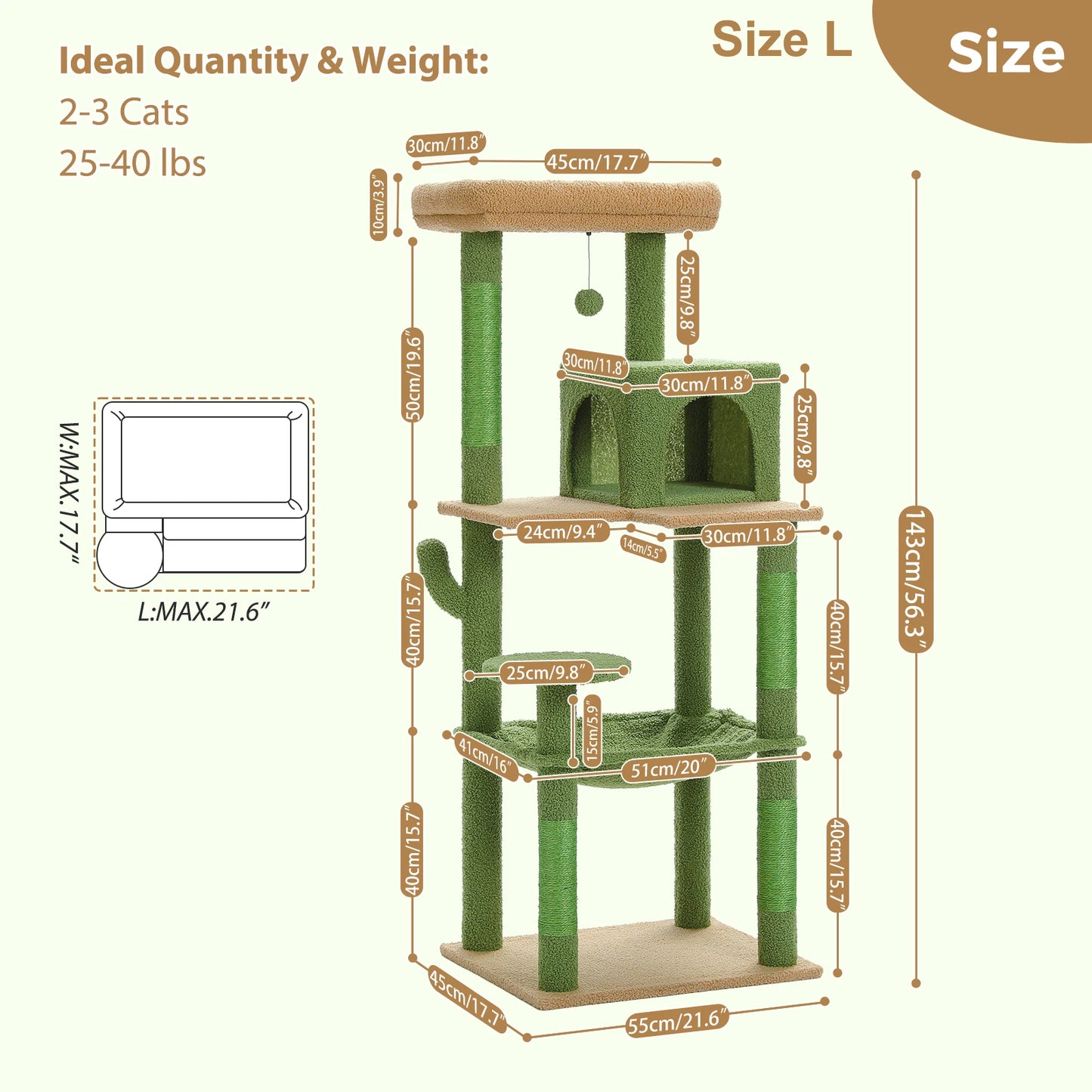 Multi-Level Cat Tree Tower with Condo