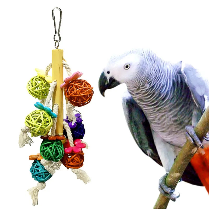 Colorful Hanging Bird Chewing Toy