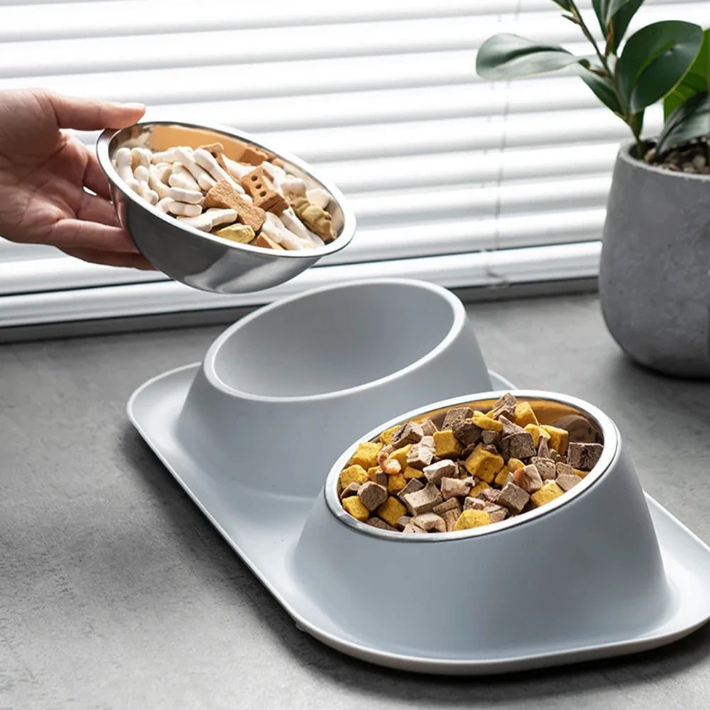 New Stainless Steel Double Pet Bowl