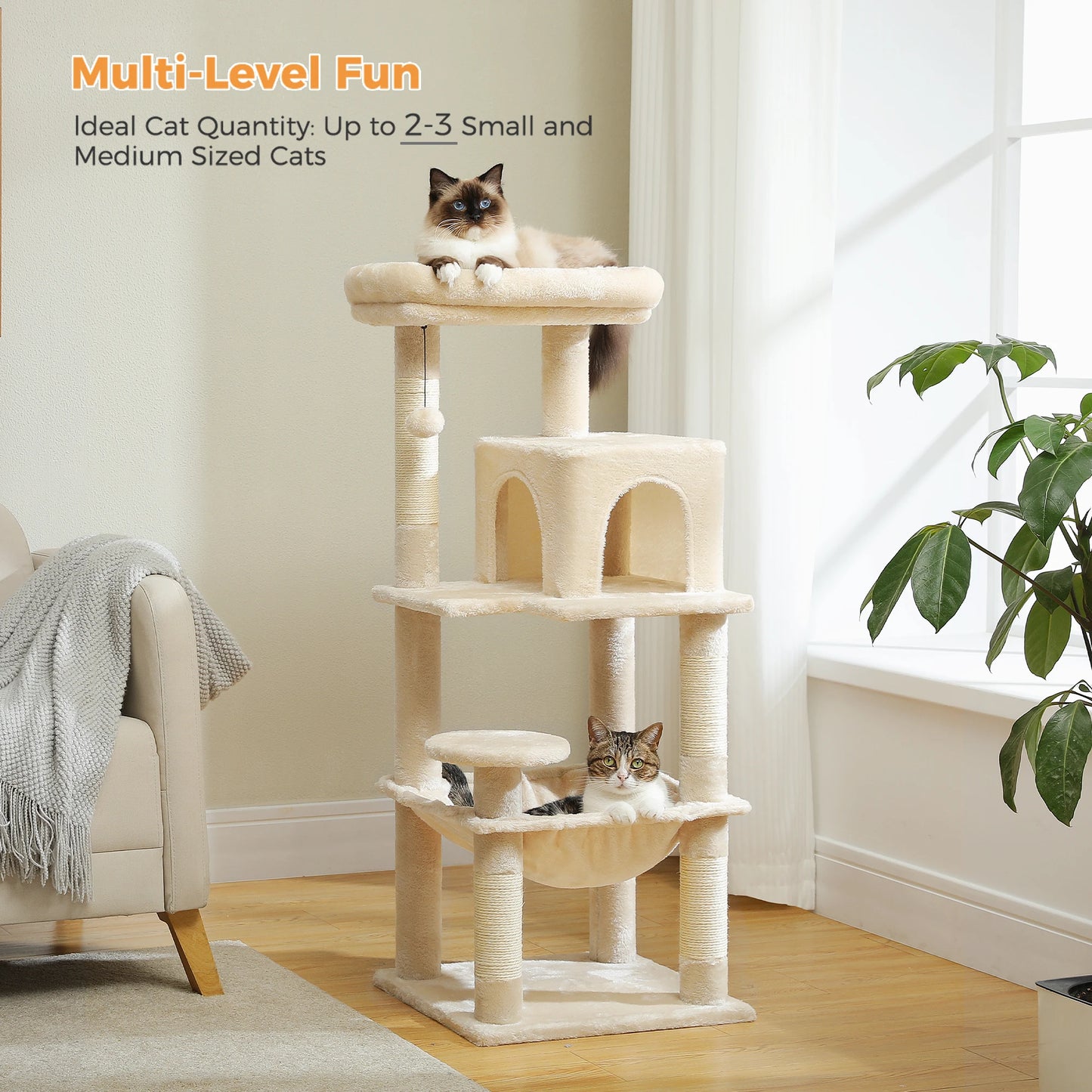 Multi-Level Cat Tree Tower with Condo