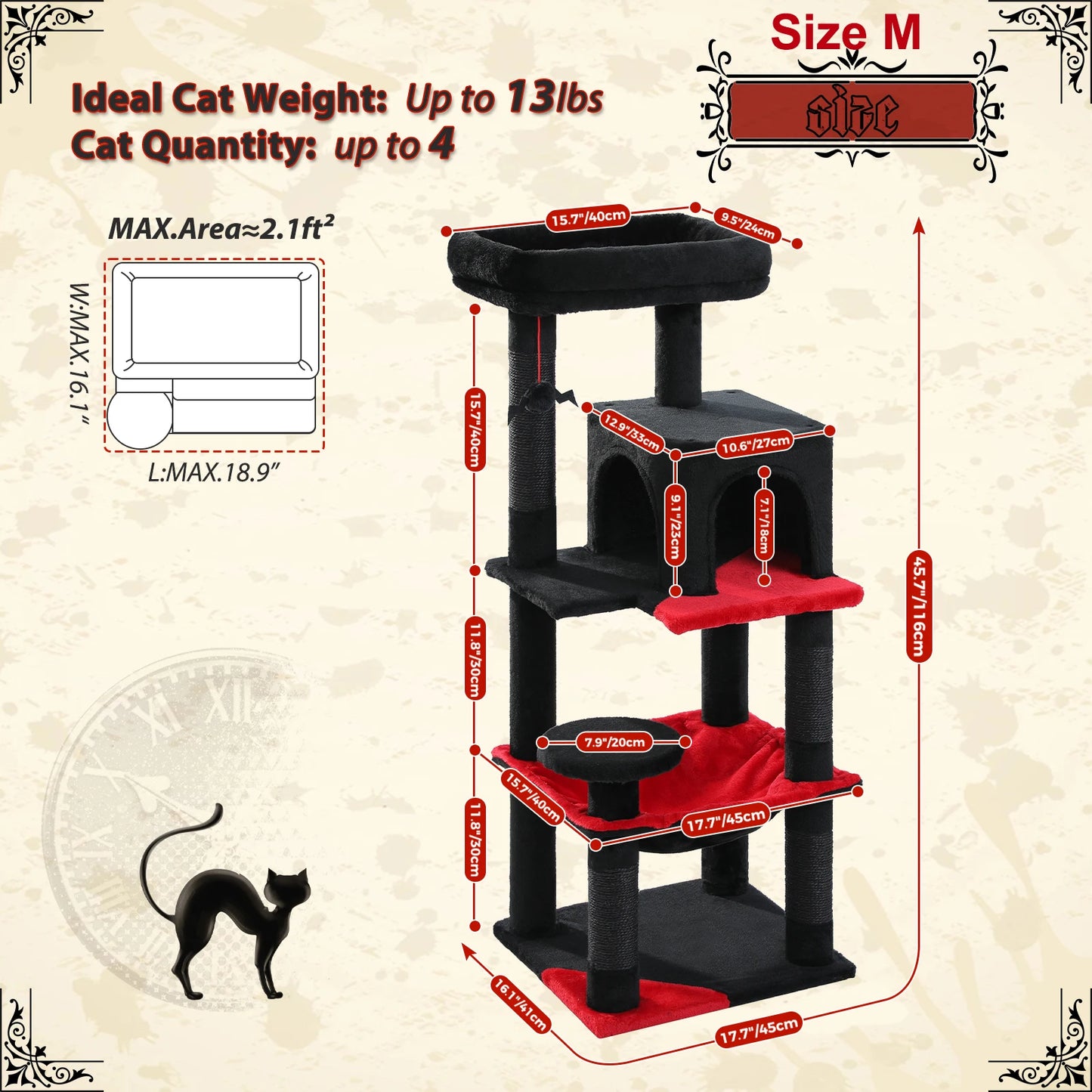 Multi-Level Cat Tree Tower with Condo